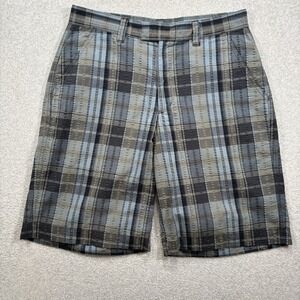 Patagonia Shorts Mens 32 Blue  Seersucker Poly Organic‎ Cotton Blend Stripe